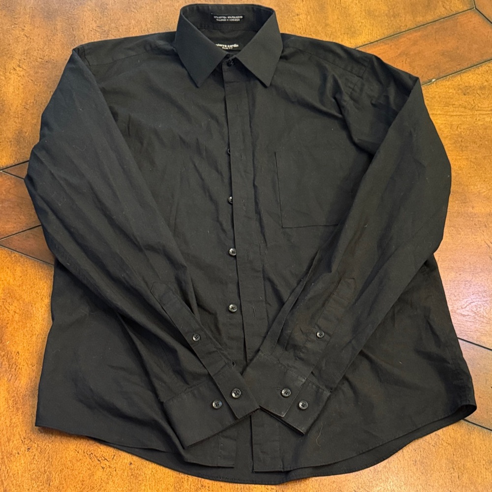 Pierre Cardin Black Dress Shirt